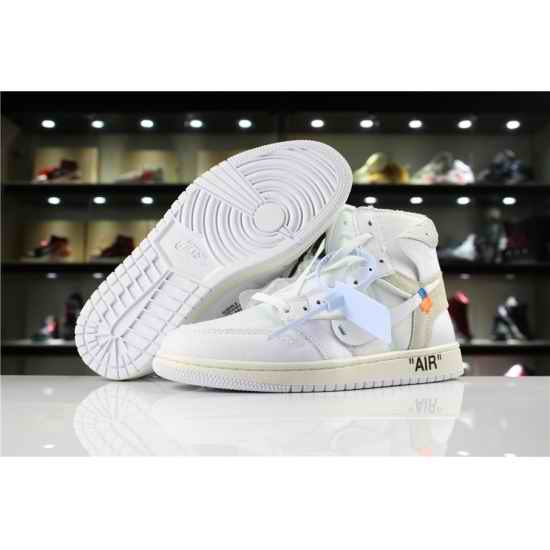 Off White Air Jordan 1 Men Shoes White